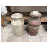 Vintage 10 Gallon Milk Cans