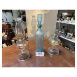 Vintage Oil Lamps/Blue Bottle
