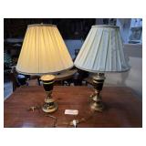 Pair of Neo-Classical Brass Lamps