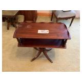 Two - Tier Pedestal End Table