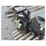 Engine, radiator, hitch