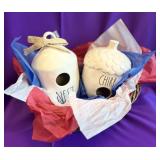 Rae Dunn Ceramic Birdhouse Set