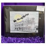 Cream City Charcoal Print with Santa