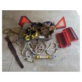 Antique Wooden Dolly/ Caution Signs & more