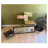 Antique Desk, Bird Cage, Map,& more