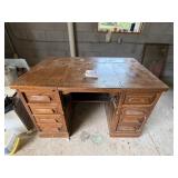 Antique Drop Center Typewriter Desk