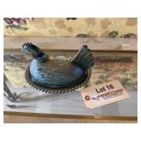 Vintage Indiana Glass Hen On Nest