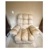 Beige Swivel Rocker Recliner