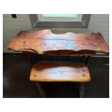 Live Edge Cedar Desk & Bench