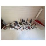 Miniature Christmas Village Set-up