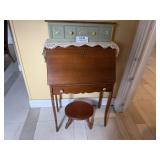 Drop Leaf Secretary & Contents, Shelf & more