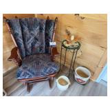 Glider Rocker, Plant Stand & more