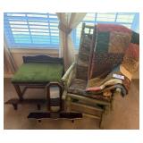 Glider Rocker, Quilt, Bench, & more