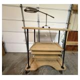 Rolling Cart with Power & Lamp