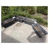 Rectangular Planters with Scroll Design