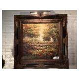Landscape/Forest Painting with Accent Lighting