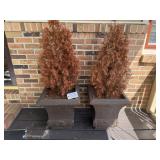 Pair of Fiberglass Plant Urns