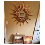 Sunburst Mirror & Pictures