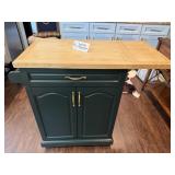 Kitchen Island w/Butcher Block Top