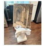 Chalk Pedestal & Painting