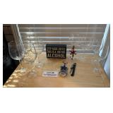 Wine Glasses/Whimsical Sign & more