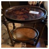 Oval Two-Tiered Accent Table
