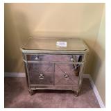 Silver/Grey Mirrored Console