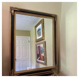 Large Black/Gold Framed Mirror