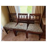 Dining Chairs with Leopard Print Cushions