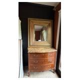 Marble Top Chest of Drawers/Mirror