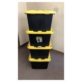 4 Storage Totes with Lids
