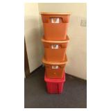 4 Storage Totes with Lids