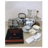 Saki Set, Cups, Saucers, Gloves etc