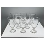 8 imperial candlewick glass cordials