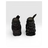 Vintage metal native American figures S&P