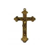 6' old religious brass crucifix