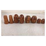 4 Vintage Wooden Salt & Pepper Sets