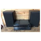 Onkyo TX-SR605 Receiver and 2 Speakers