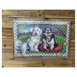 Signed Margery Wind oil canvas dogs portrait