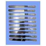 10 antique cowle mfg co mother Pearl knife set