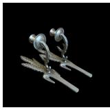 12' metal pulled feather wall sconce set