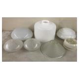 7 Vintage Glass Lamp Shades