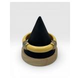 Art deco Bakelite brass band bangle bracelet