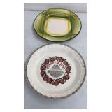 Gingham 12' Platter & Cherrie Pie Dish 10.5ï¿½