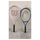 Wilson and Head Tennis Rackets