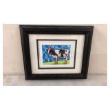 Framed Cow Art Signed / Numbered