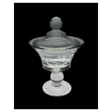10' paden city glass crystal pedestal candy dish