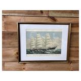 Nautical litho clipper ship three brothers