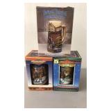3 Budweiser Beer Steins