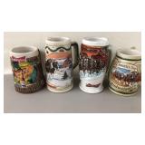 4 Budweiser Beer Steins